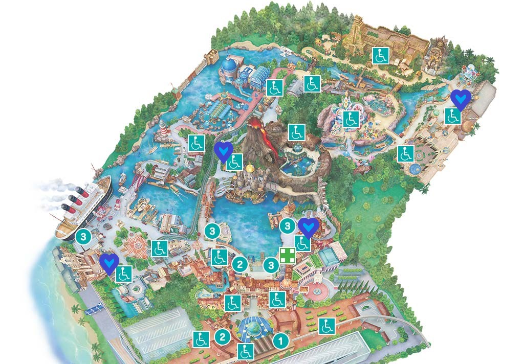 東京ディズニーシー：トイレマップ