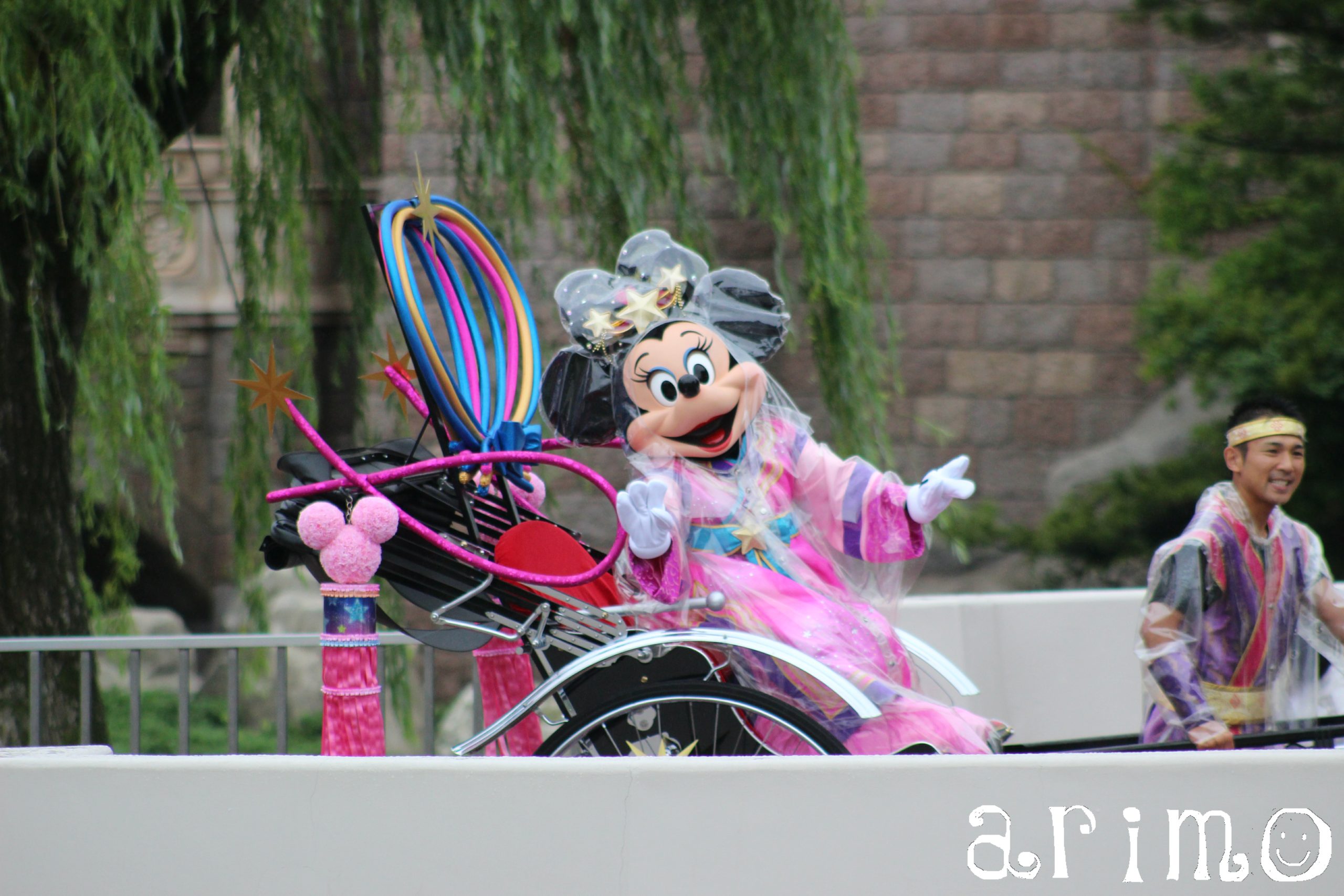 【TDL】雨の日ディズニー：合羽のミキミニ～七夕グリーティング！！